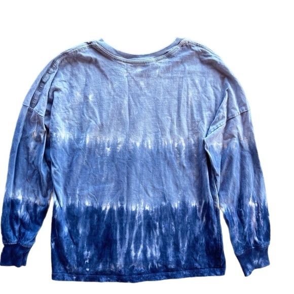Justice Girls Blue Tie Dye  Long Sleeve Tee Shirt Size 7/8 - Picture 5 of 7